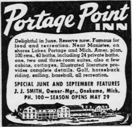 Portage Point Resort (Portage Point Inn) - Vintage Ad